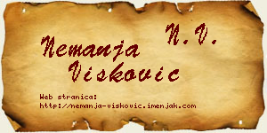 Nemanja Višković vizit kartica